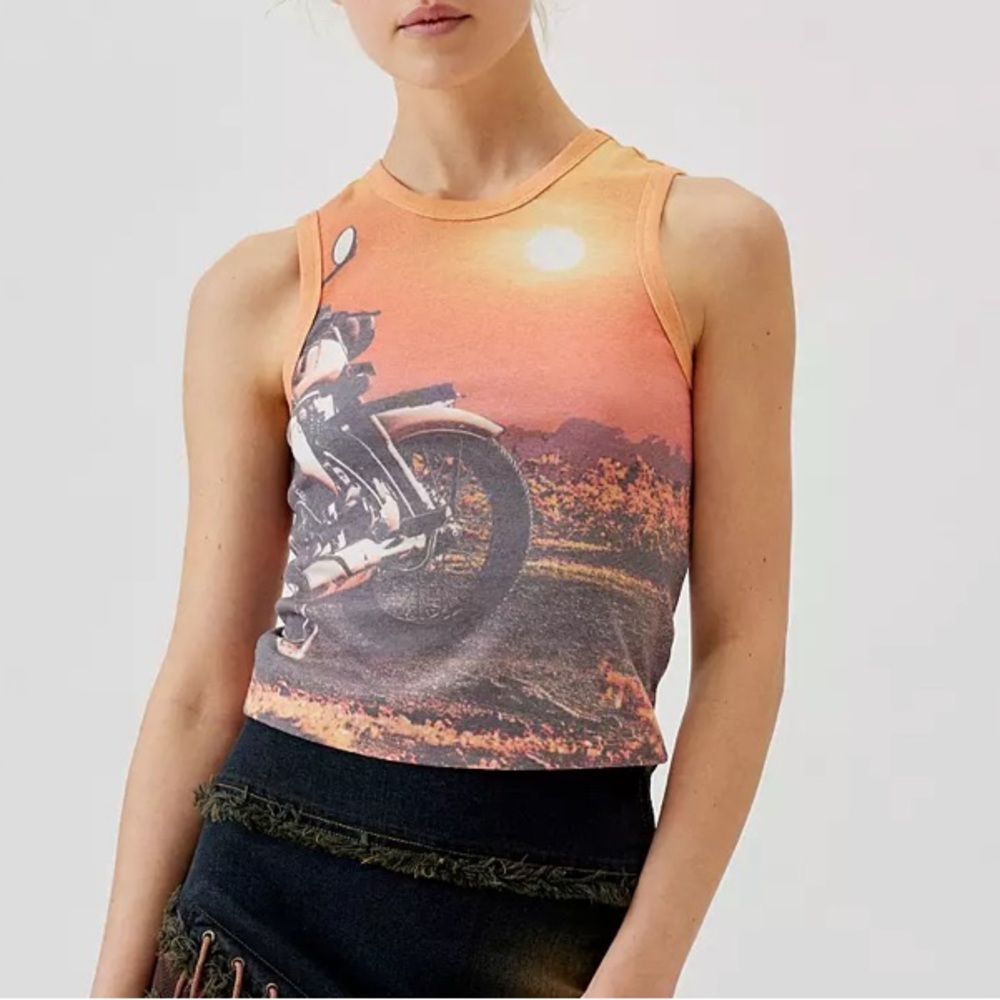 Urban Outfitters Motobike Photo-Real Tank Top NWT